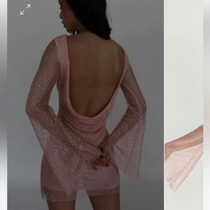 Meshki Diamante Dress - Baby Pink